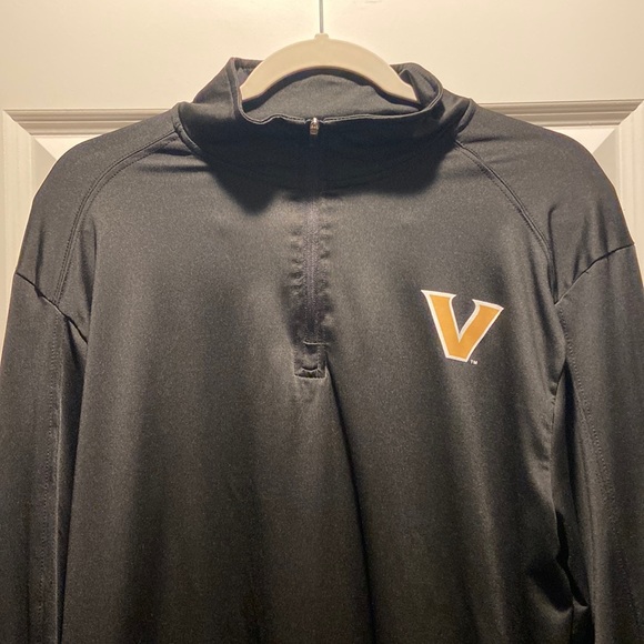 BSNSports Vanderbilt (New V Logo) 1/4 Zip Up Light Jacket Black Men’s Large NWOT - Picture 1 of 8